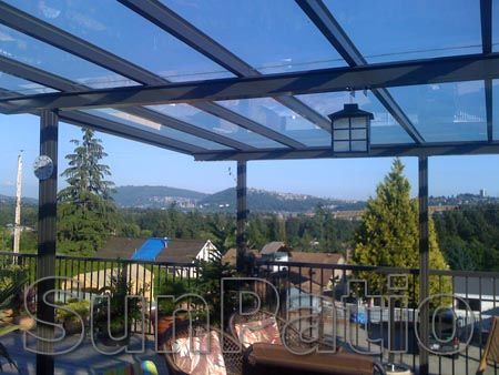 Glass patio covers