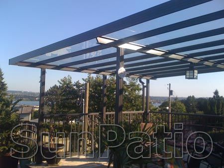 Glass patio cover